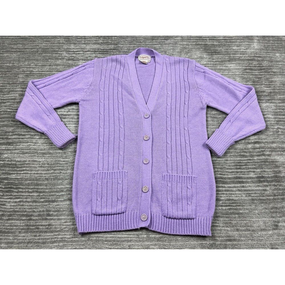 Bermuda Run Sweater Womens Large Pink Cardigan Acrylic Vintage Made in Korea